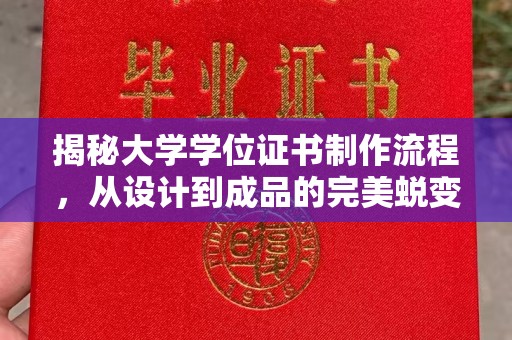 新郑揭秘大学学位证书制作流程，从设计到成品的完美蜕变