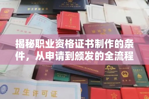 新郑揭秘职业资格证书制作的条件，从申请到颁发的全流程解析