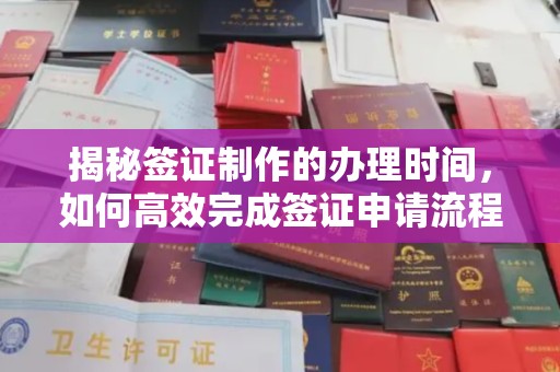 新郑揭秘签证制作的办理时间，如何高效完成签证申请流程