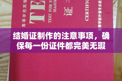 新郑结婚证制作的注意事项，确保每一份证件都完美无瑕