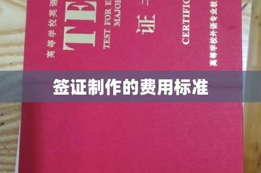 新郑签证制作的费用标准